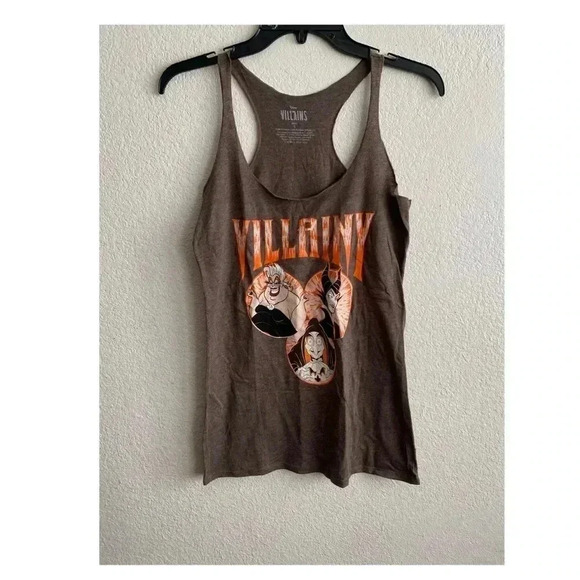 🆕 Disney Villains Macchiato 'Villainy' Circle Racerback Tank S🆕 - Picture 4 of 7